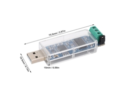 Módulo convertidor USB a CAN 2026as con aislamiento para depuración y análisis del bus CAN.
