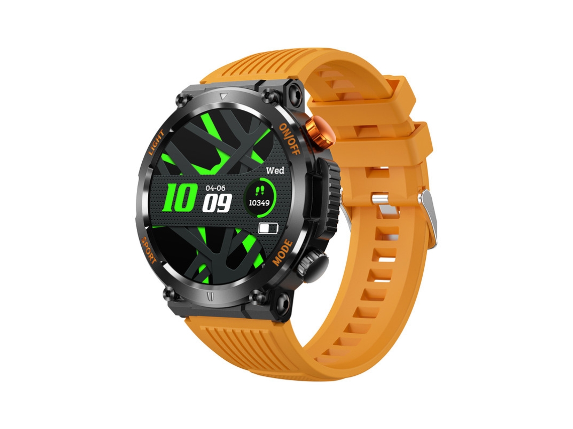Reloj inteligente de 1,46 pulgadas, 100 modos deportivos, batería de 30 días de duración, compatible con iOS y Android, Orange Yizhood