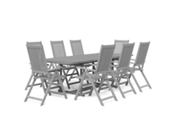 Maison Exclusive - Juego De Comedor De Jardín 9 Piezas Madera Maciza De Acacia