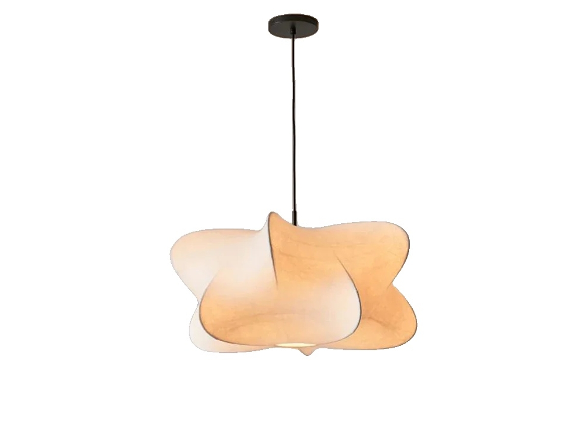 Lámpara colgante, interruptor táctil de encendido y apagado, alimentación CA, estilo art déco, sin bombilla, blanca, 40 cm, OEM