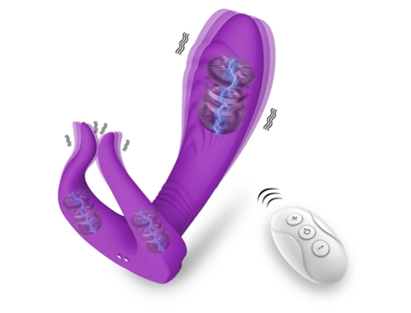 Potente vibrador de anillo de pene, estimulador anal vaginal del punto G de la eyaculación del retraso (Morado) ENZONS