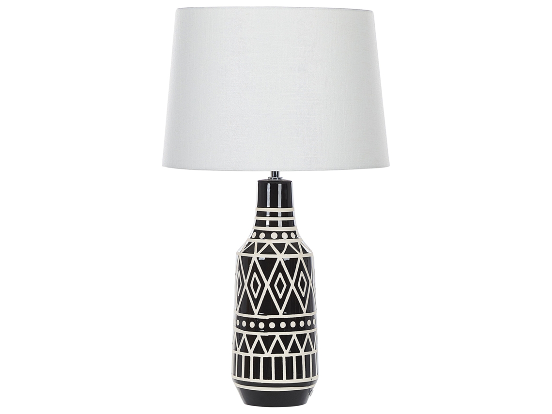Lámpara de mesa BELIANI Shebelle de Cerámica Blanco 38x38x68