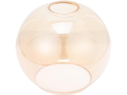 Globo de cristal ámbar de 15 cm, compatible con casquillo E27, lámpara de mesa o colgante, translúcido, decorativo. SFUSHOS