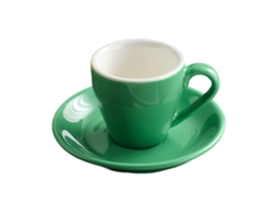 Taza de porcelana para espresso con platillo, 80 ml, 2,7 oz