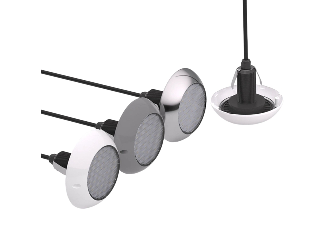 Foco LED para piscina 150 Easy Way, blanco cálido, 12 W, 1200 lm, IP68, gris