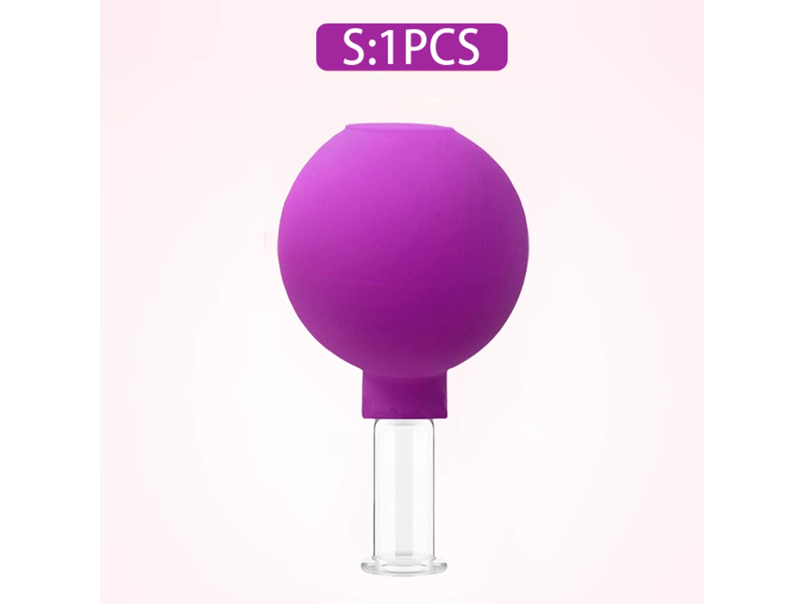 (color Rosa S) Copa De Masaje De Goma, Elevación De La Piel Facial Por Vacío, Tamaños S, M, Xl