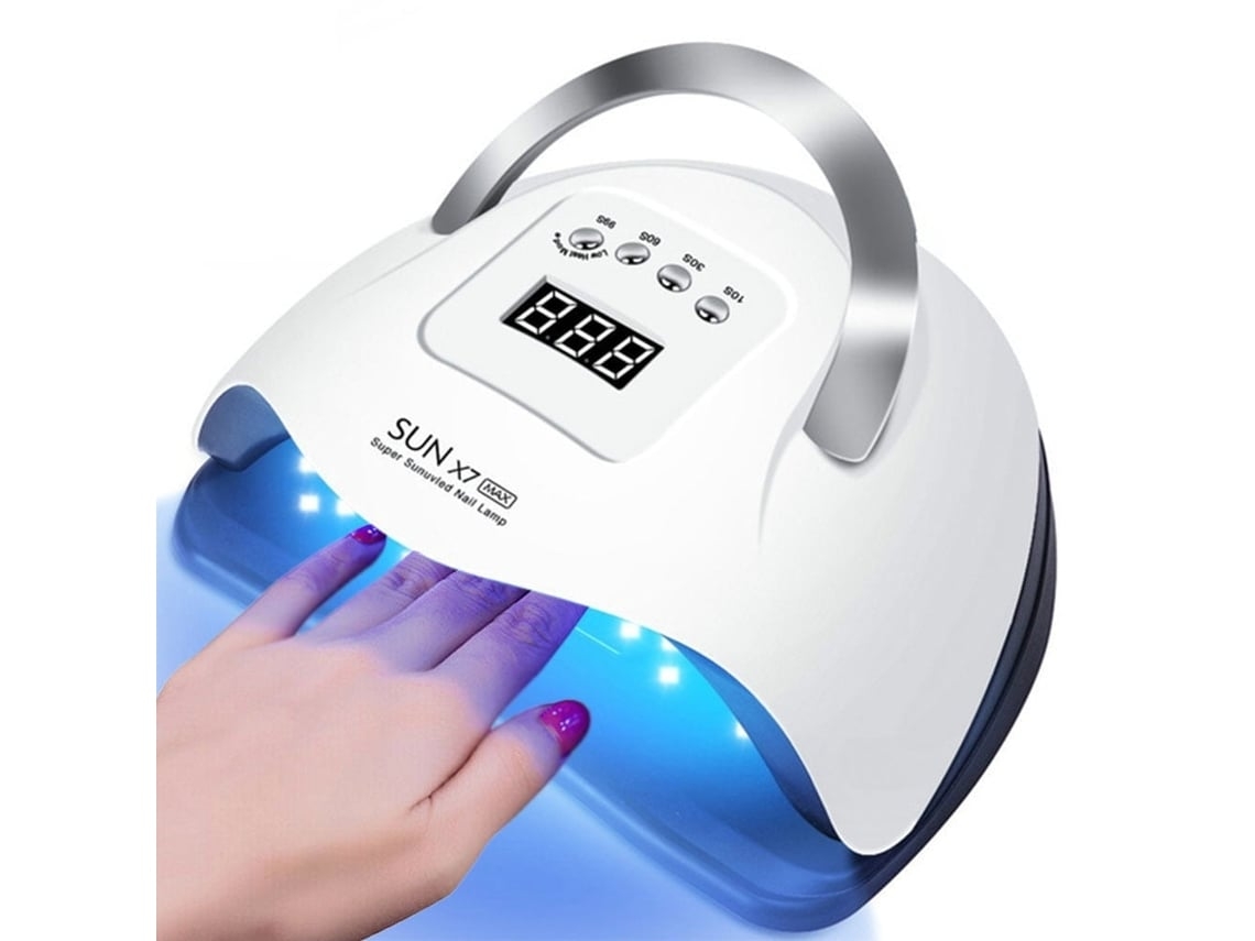 Lámpara de manicura UV con temporizador, bombilla LED de 180 W.