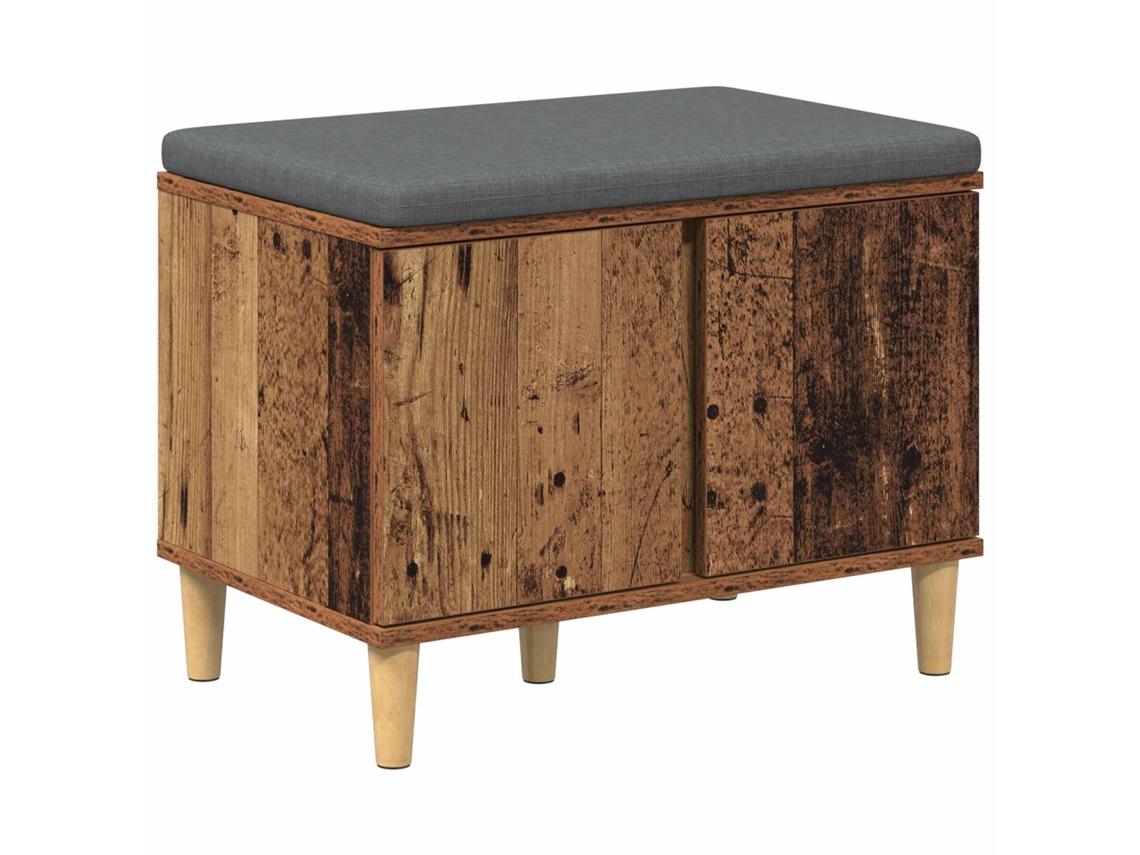 Maison Exclusive - Banco De Entrada Con Cojín Madera Vieja 60 X 38 X 46 Cm