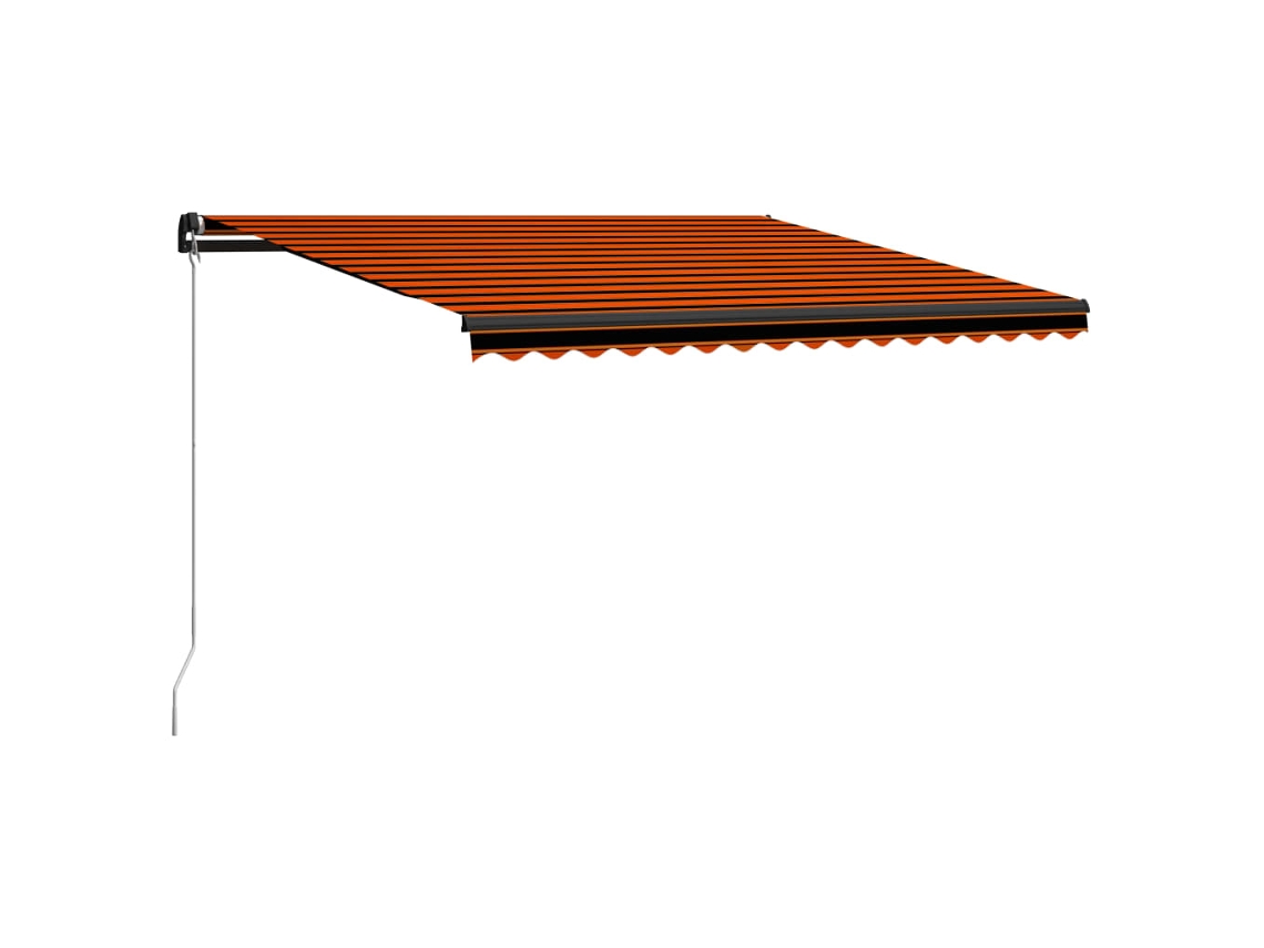 Toldo retráctil manual 450x300 cm naranja y marrón Dkd Home Decor