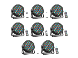 Luces PAR RGB, múltiples modos de control, diseño de bajo consumo, 4 piezas OEM