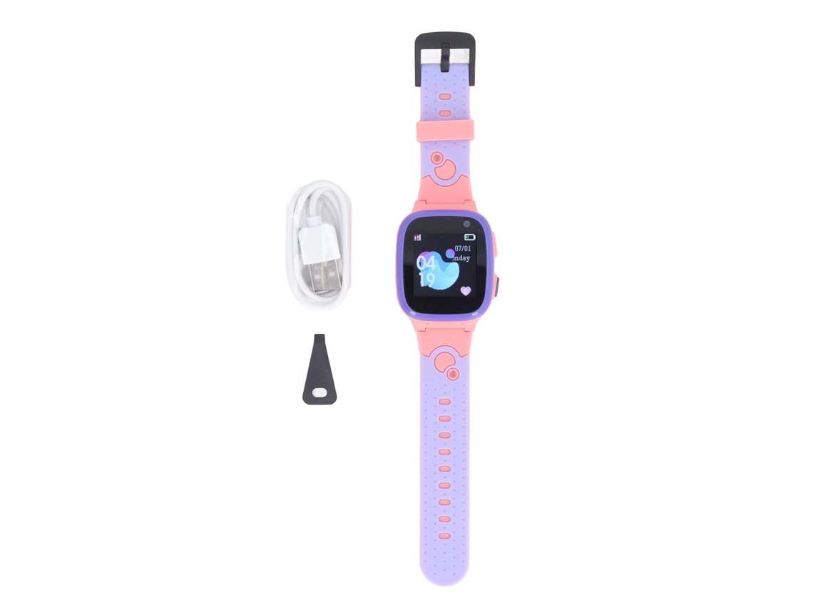 Reloj Inteligente Infantil Con Gps, Seguimiento 2g, Tarjeta Sim, Resistente Al Agua, Color Rosa.