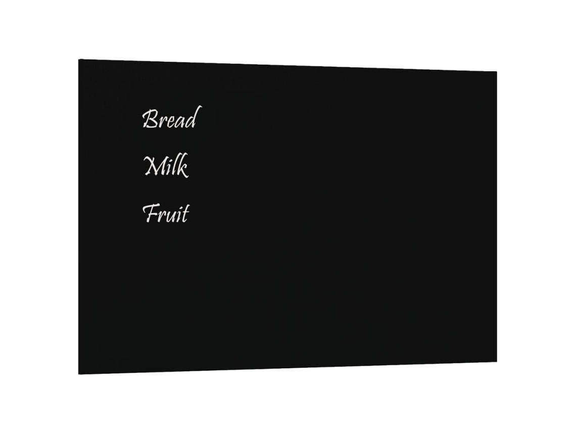 Pizarra magnética pared vidrio templado negro 40x30 cm VIDAXL