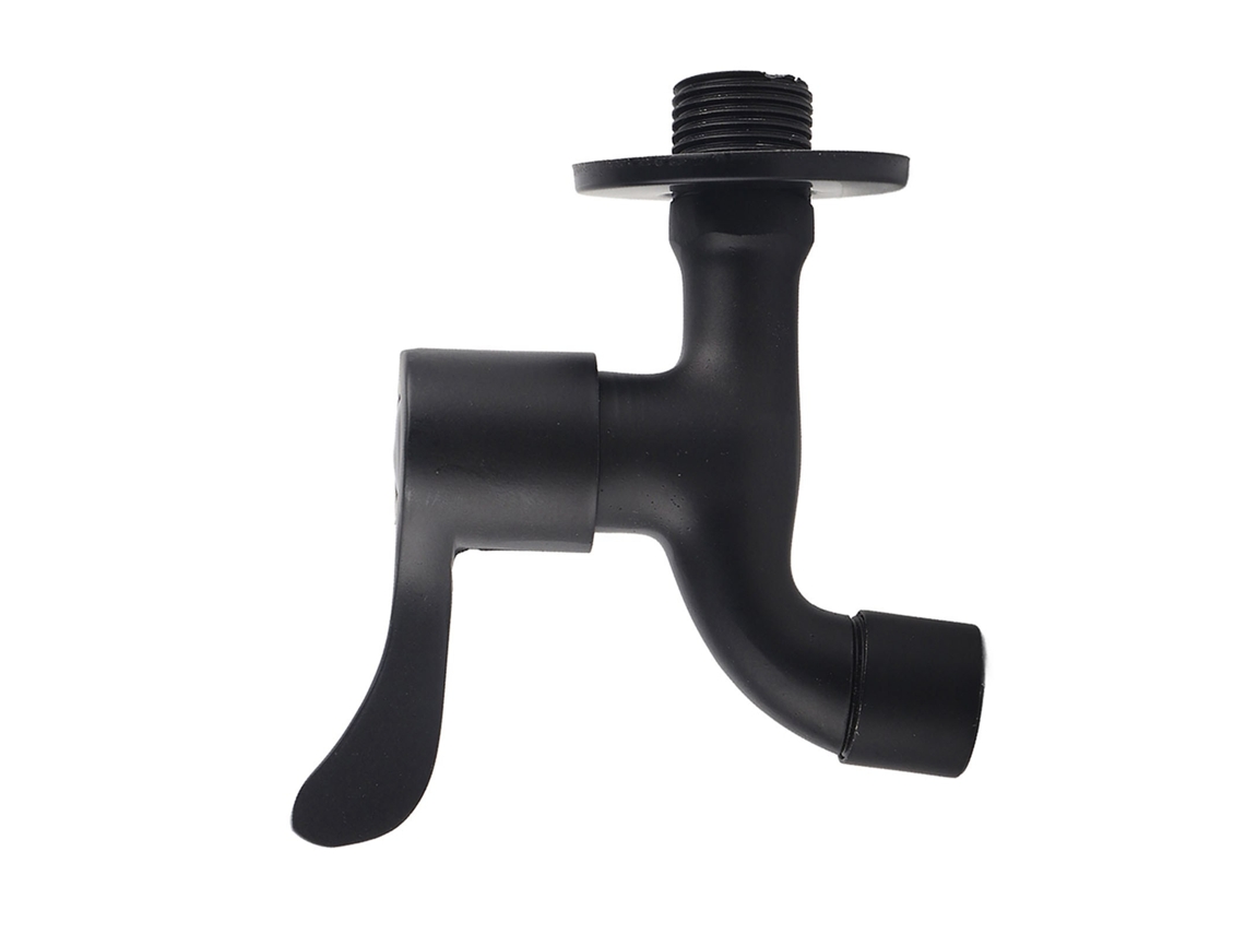 Grifo de pared de acero inoxidable 304 negro para jardín y baño