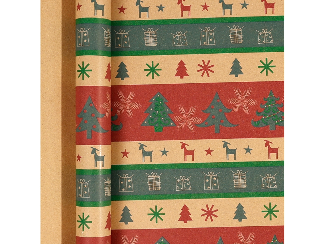 Papel de regalo navideño Eifson, hoja de papel kraft para envolver regalos de Navidad, 43 cm x 3 m (24)