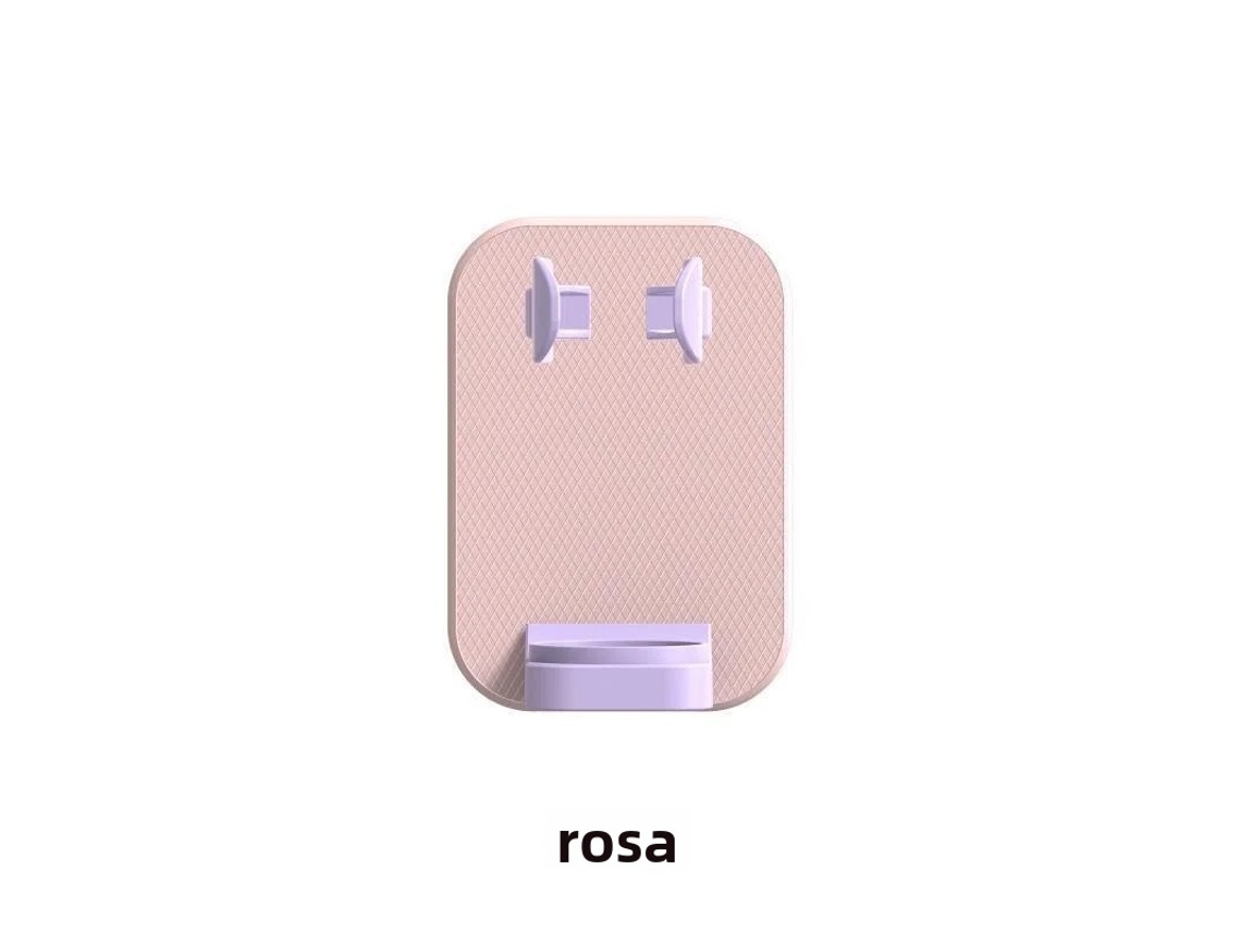Portacepillos de dientes eléctrico para parejas, organizador de baño con almacenamiento y drenaje MDUG (rosa)
