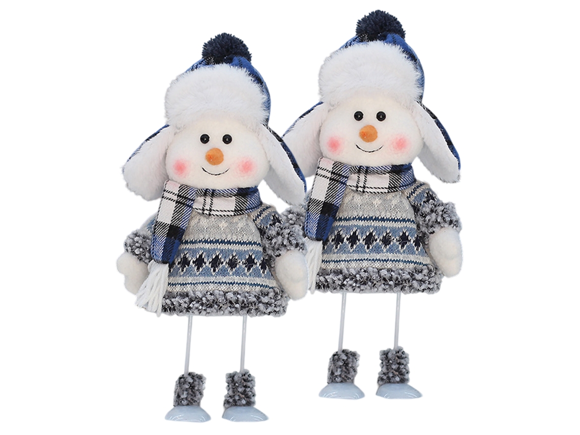 Muñeco de nieve de peluche, decoración navideña hecha a mano TRUYUETY