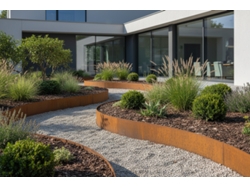 Borde circular de acero Corten Ø 100 cm / 15 cm / Redondeado