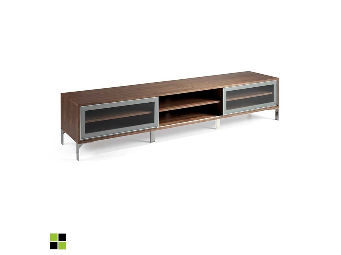 Mueble Tv Nogal Argelia MOMMA HOME (Nogal - Aglomerado -240x55x50 cm)