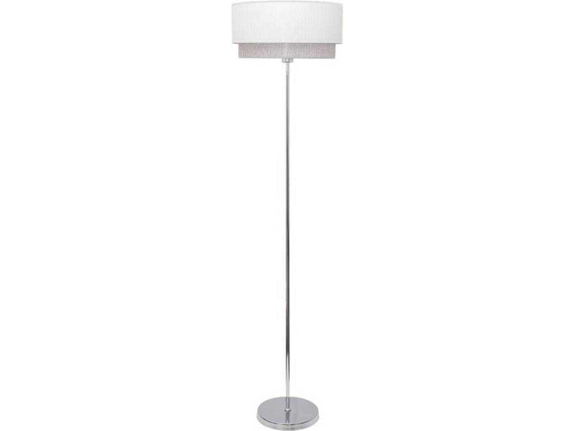 Lámpara de Pie FABRILAMP Kenya (Blanco - E27 - Máx. 60W - Tela)