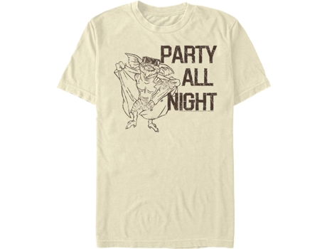 Camiseta Unisexo DEEPSTONE Party All Night Gremlins Crema (XXL)