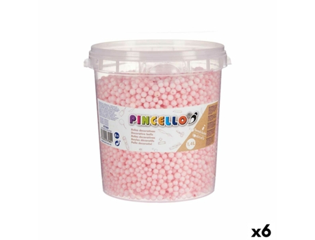 Material para Manualidades Bolas Rosa Poliestireno (6 Unidades)