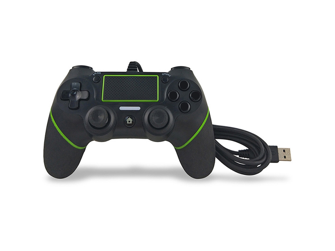 (cableado Negro Y Verde) Controlador Inalámbrico, Admite Conectividad Usb Y Bluetooth, Se Puede Conectar A Dispositivos Sony.