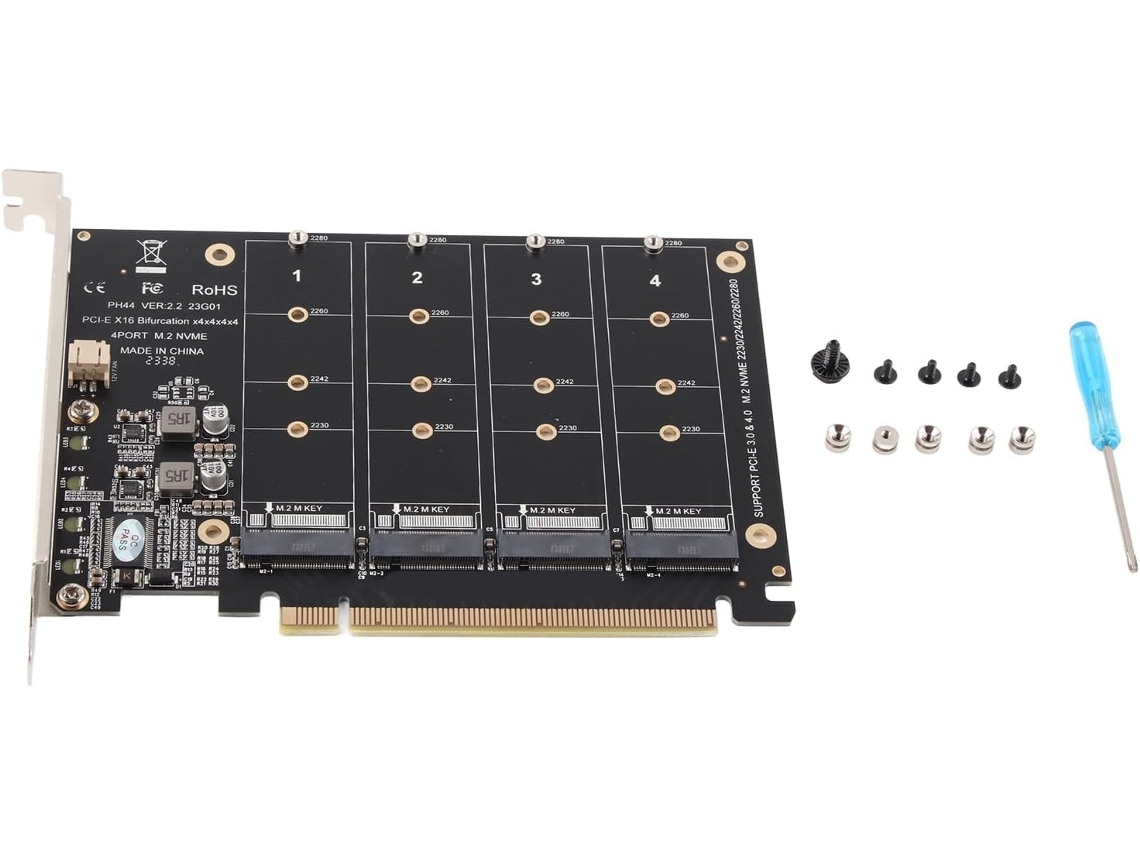 Tarjeta De Expansión De Alta Velocidad De 4 Puertos Pcie X16 Para Ssd Nvme