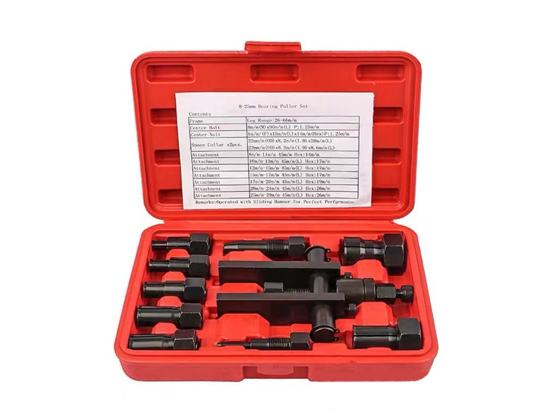 Juego De Herramientas Extractoras De Rodamientos Para Motocicletas/vehículos Eléctricos, 10 Piezas, Acero Resistente.