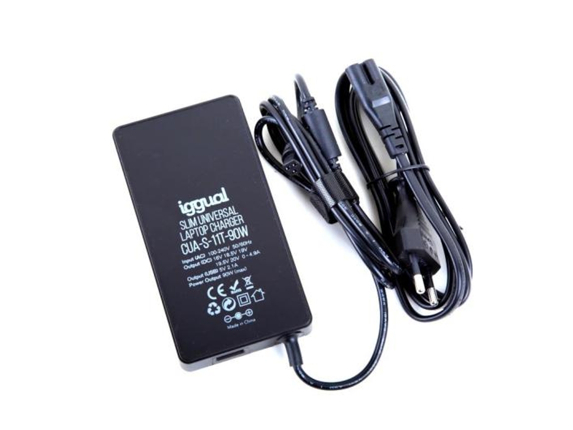 Cargador universal delgado Cua S 11t 90w Iggual