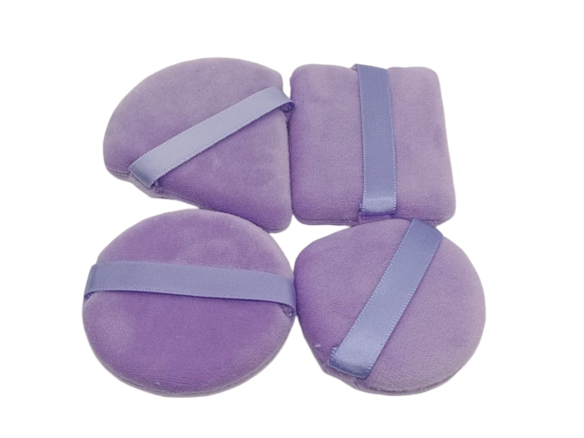Pack de 4 borlas de polvo violeta