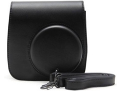 Estuche WJS Piel Fujifilm Instax Mini 8/Mini 8+/Mini 9 Instant Camera (Negro)