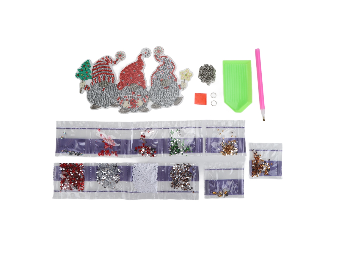 Colgante navideño con diamantes de imitación, regalo decorativo