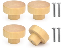 Tiradores De Muebles De Cajón De Ratán De Madera Natural Para Jóvenes Y