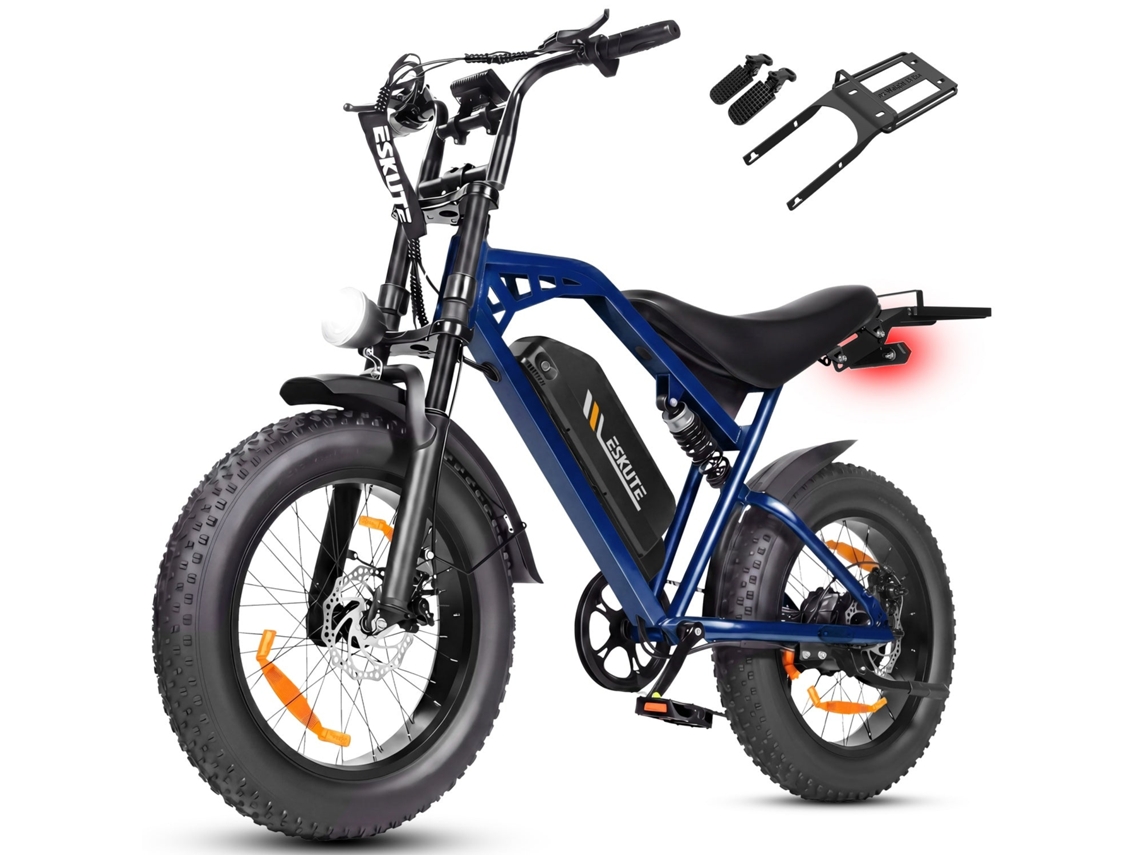 Moto Eléctrica | Eskute V202 | 250w 48v20.8ah 20x4 Frenos Mecánicos Accesorios - Azul