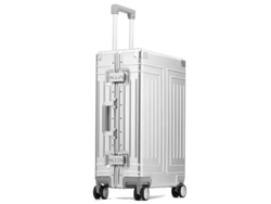 Maleta con ruedas, aleación de aluminio y magnesio, ruedas giratorias, color plata, 20 pulgadas OEM