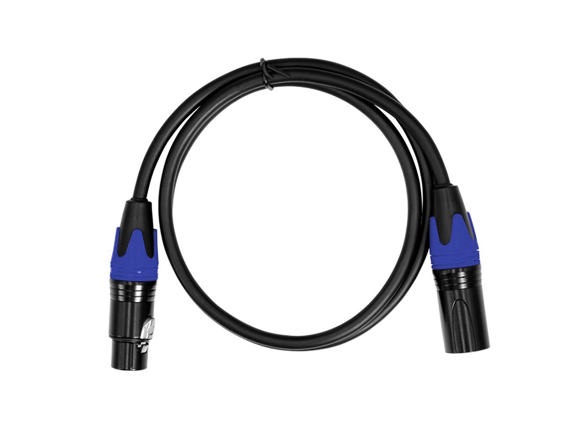 Cable De Micrófono Xlr Macho A Hembra 6 Metros (19.7 Pies) Balanceado Blindado De Cobre Puro Azul