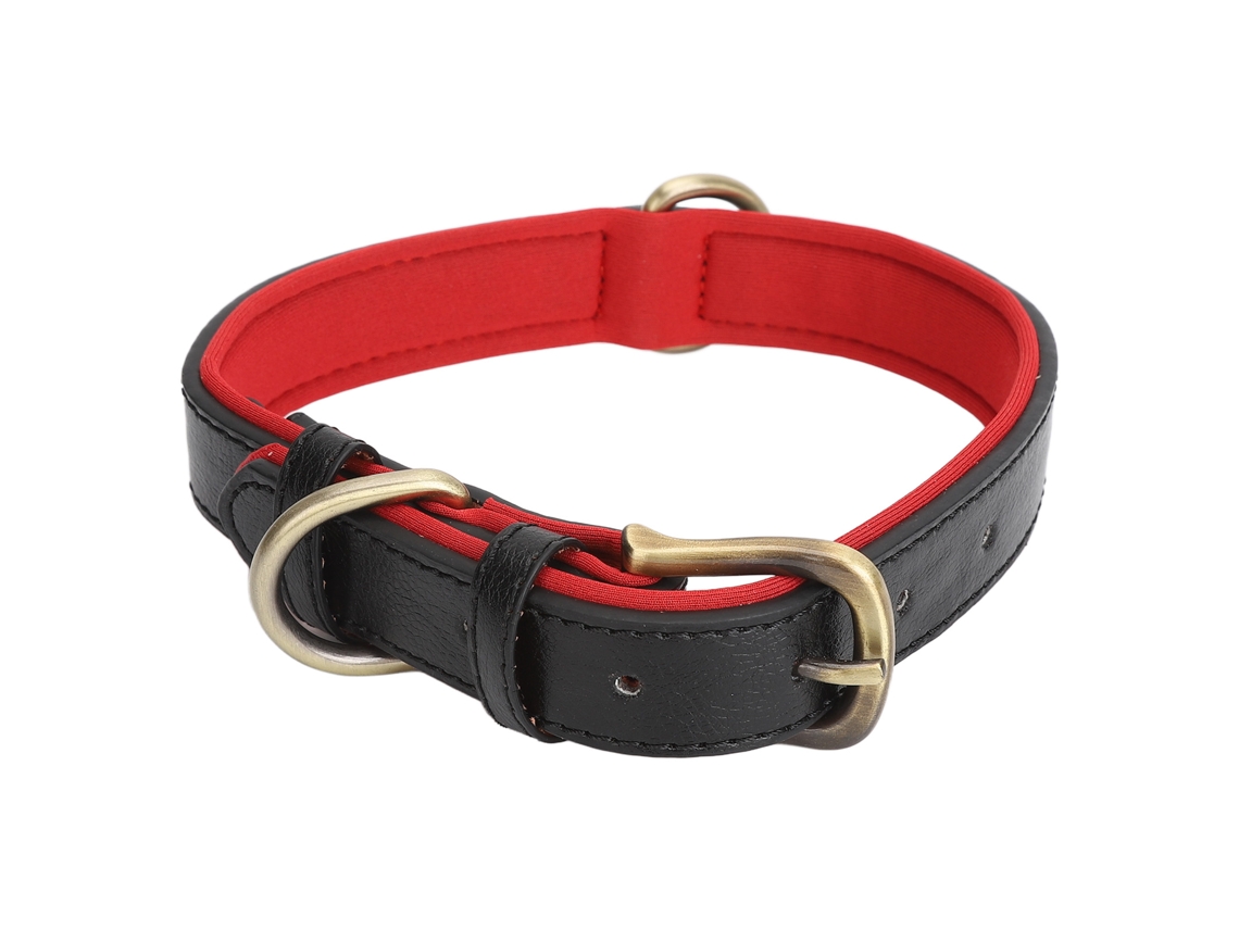 Coleira Para Cães De Couro Pu Anti Perda Com Tecido Neoprene Respirável Para Cães Médios E Grandes
