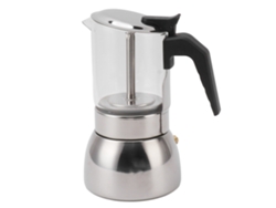 Cafetera de acero inoxidable de doble válvula, resistente a altas temperaturas, multifuncional y portátil para el hogar y la cafetería, 300 ml