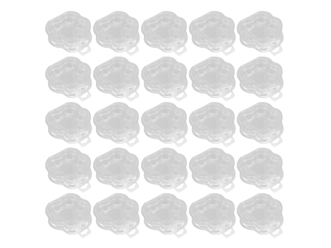 Baok - Juego de 25 recipientes transparentes con forma de gato para derretir cera, ideales para velas sin mecha, chocolate, jabón y proyectos de bricolaje.