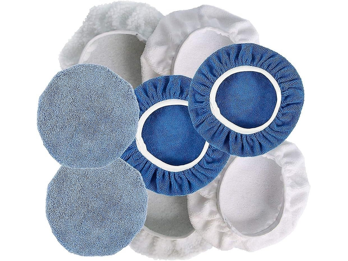Pack 8 boinas microfibra 230-250mm para pulir y encerar coches.
