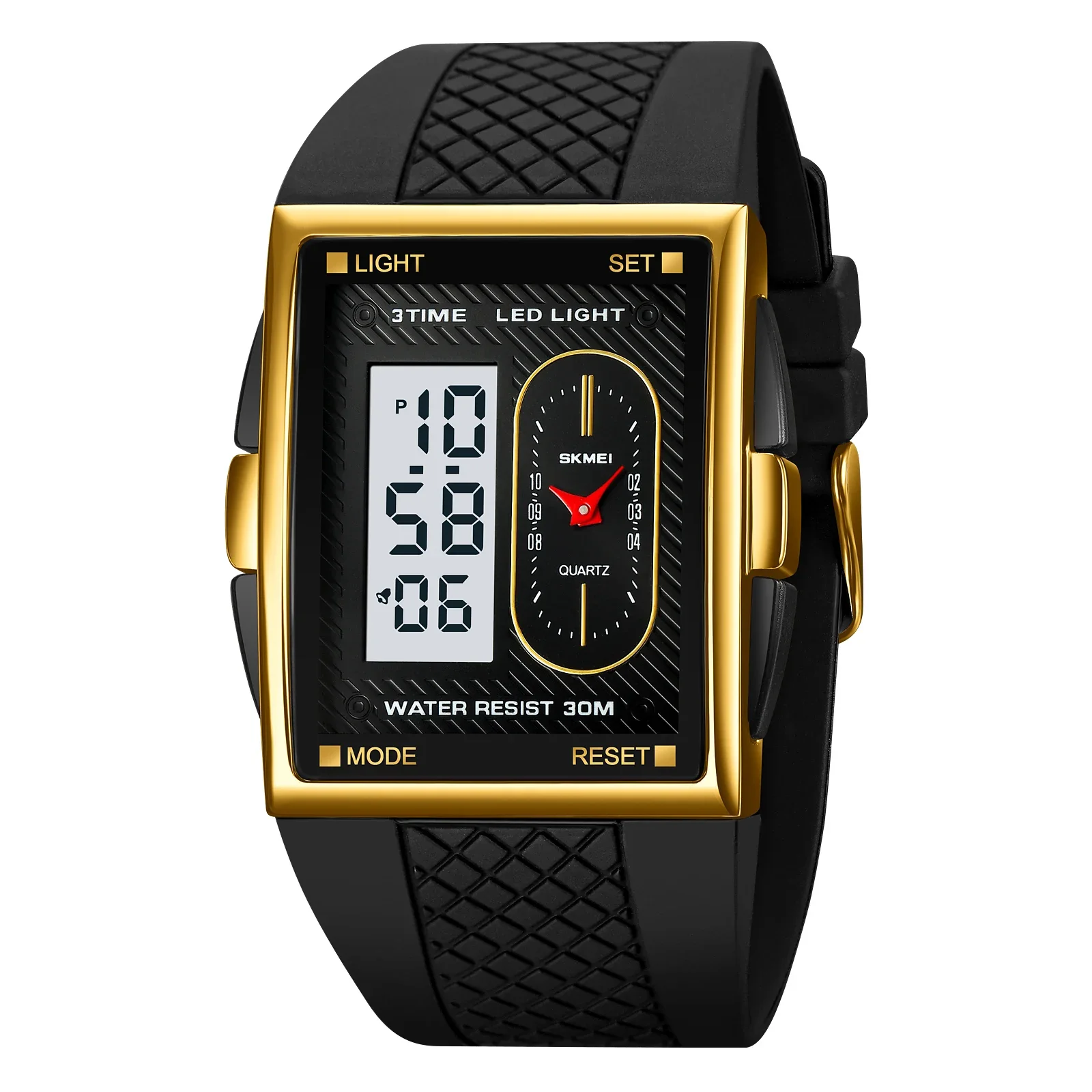 Reloj Electrónico Multifuncional Para Hombre, Doble Movimiento, Doble Pantalla.