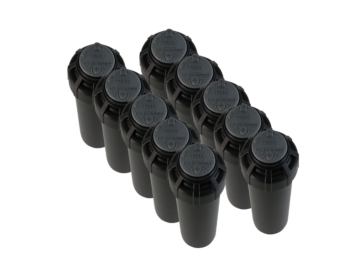 Aspersor de riego TORO T5p Rs (paquete de 10) con ajuste de arco sin herramientas (montaje rápido)