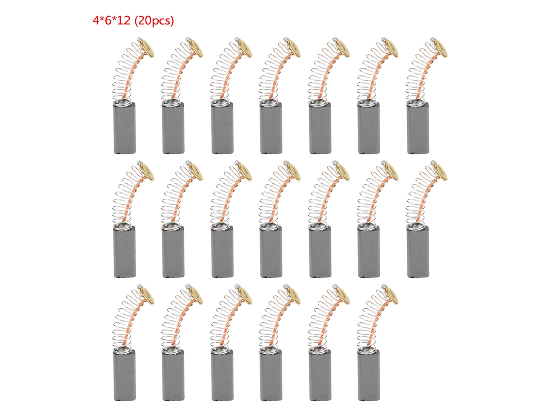 20 Escobillas De Carbón Conductoras Reemplazables Para Motores Eléctricos 001 4*6*12mm