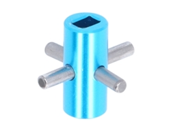 Bloqueo De Diferencial De Aleación De Aluminio De Alta Resistencia Con Eje Fijo Para Coche Rc Tamiya Escala 1/10 Tt02 Azul