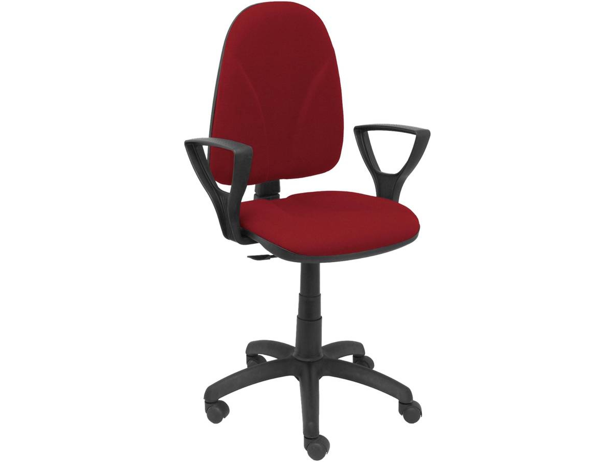 Silla de Escritorio Operativa PIQUERAS Y CRESPO Algarra Granate (Brazos fijos - Tejido)