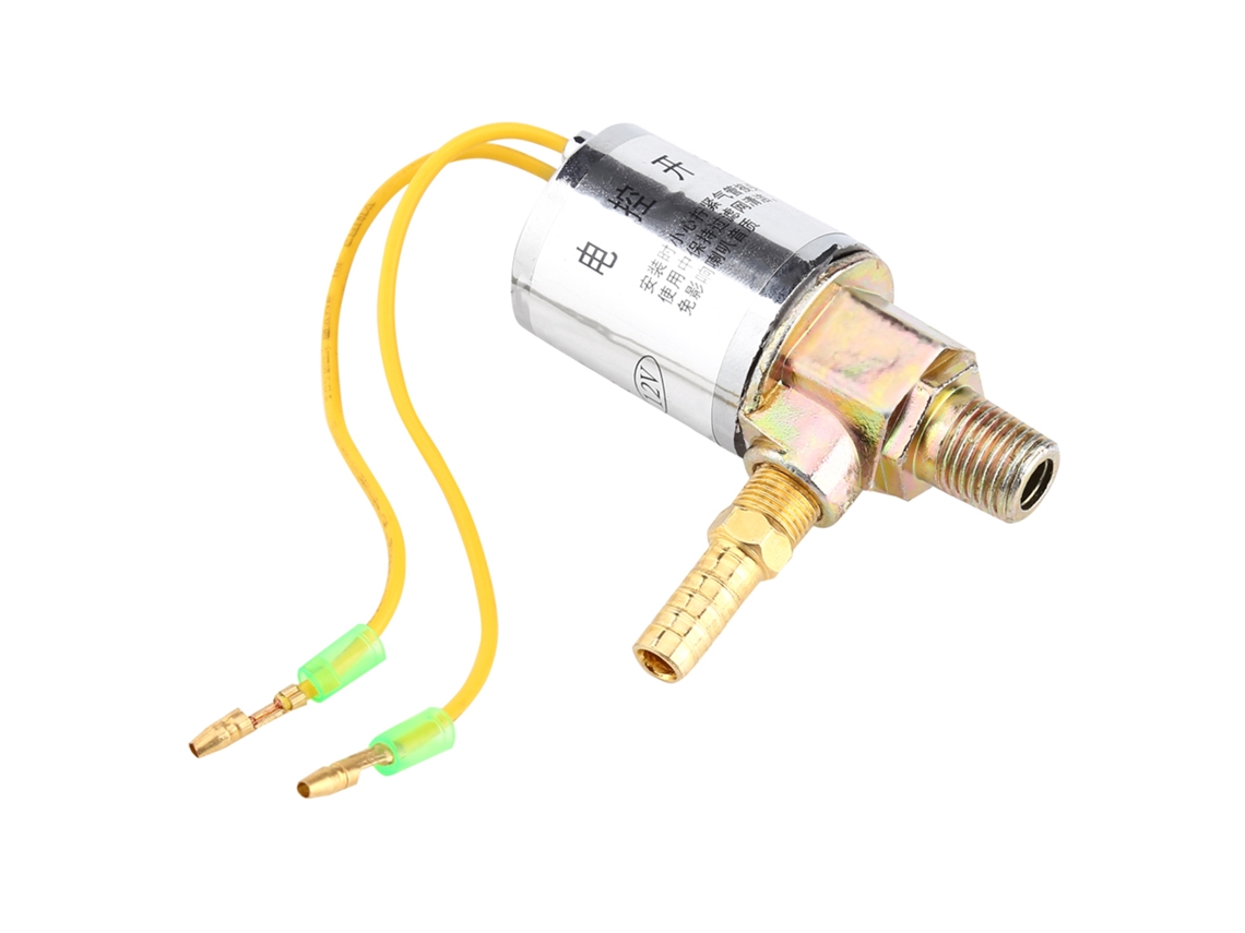 Válvula solenoide eléctrica metálica de 12 V para sistemas de suspensión de automóviles, trenes, camiones y techos | Sin marca