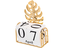 1 Juego De Elegante Calendario De Madera Con Bloques Móviles