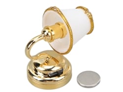 Lâmpada De Parede Miniatura Led Quente Metal 1/12 Para Casinha De Bonecas Decorativa