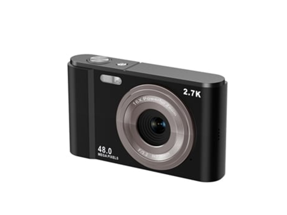 Câmera digital Halinuia HD para fotografia doméstica, Full HD 2.7K, 48 MP, ampliação de 16x, cores vibrantes, cartão de memória de 32 GB.