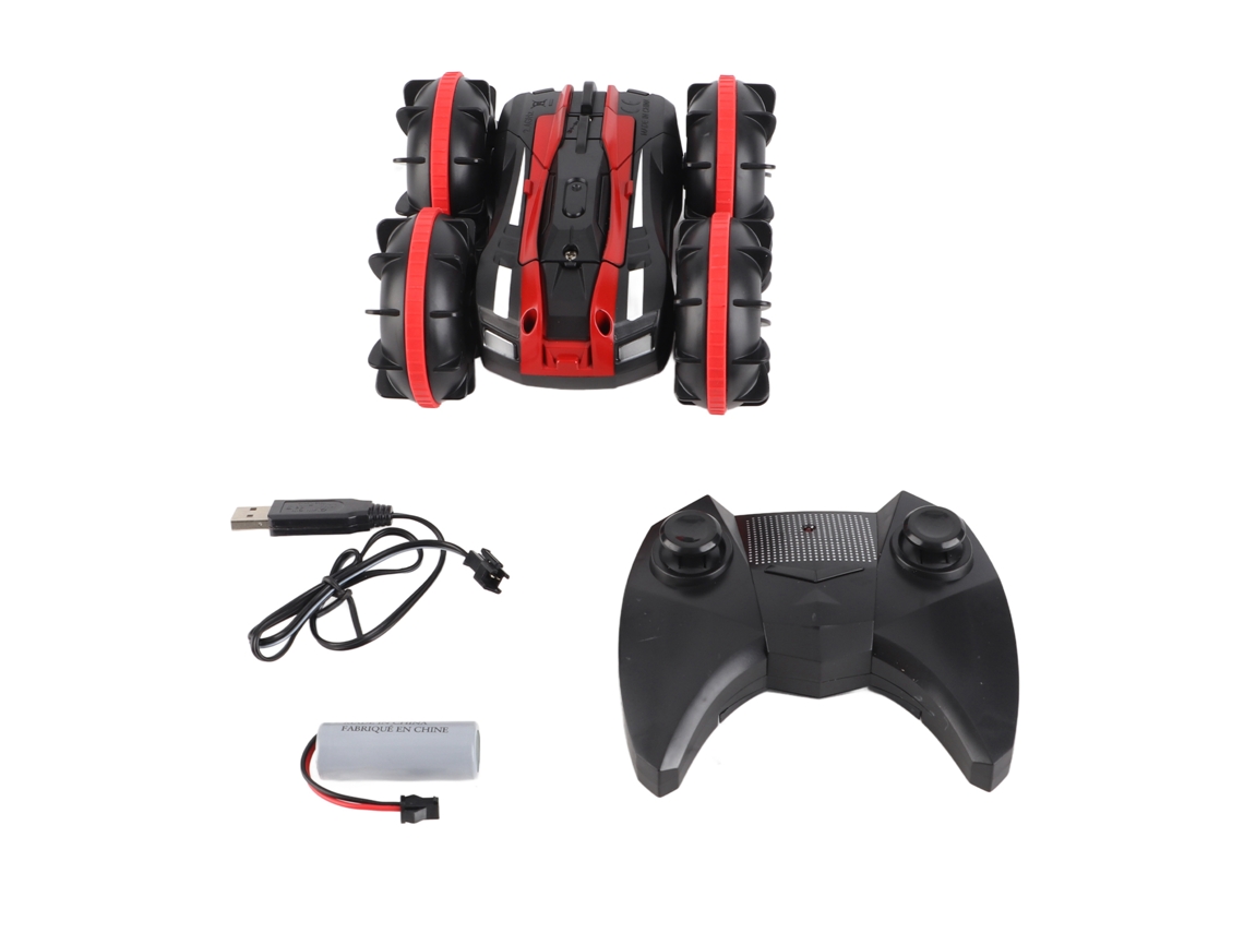 Coche Control Remoto Anfibio 2.4g Carro De Trucos Rc Juguete Regalo De Cumpleaños Para Niños Rojo